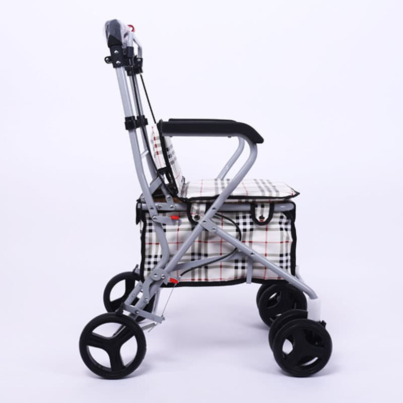 シルバーカー 座面付き折りたたみ式 軽量シルバーカー