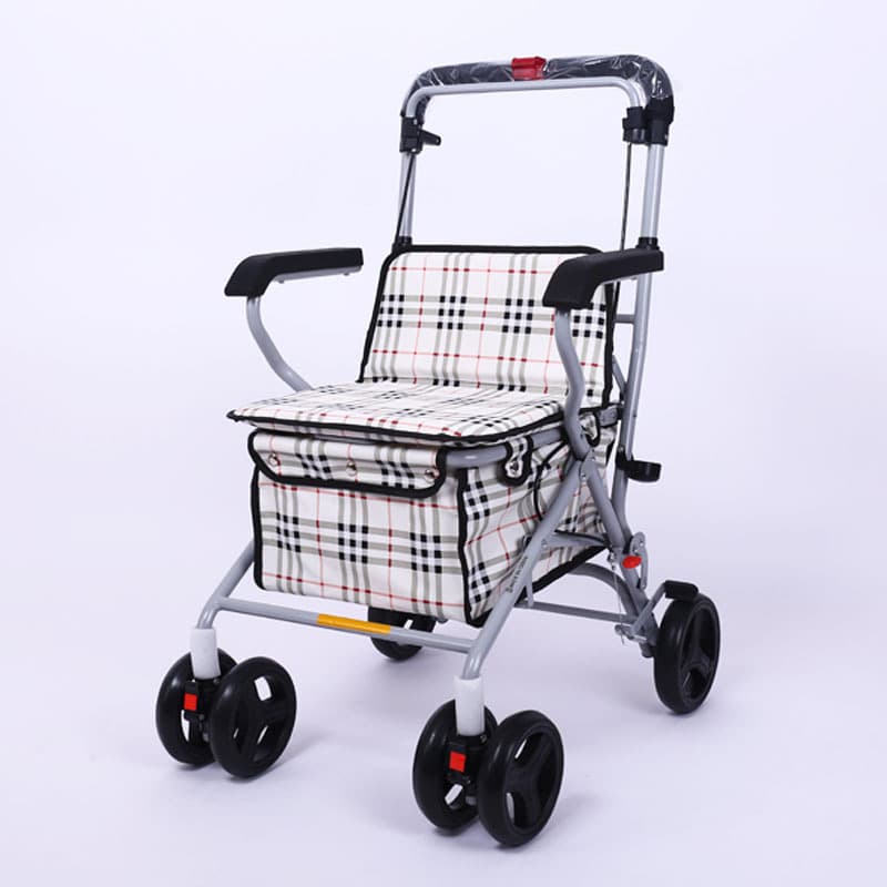 シルバーカー 座面付き折りたたみ式 軽量シルバーカー