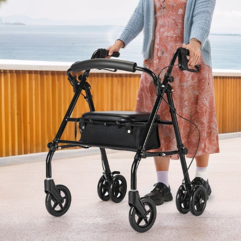 シルバーカー 座れる機能付き高齢者用双輪歩行補助車