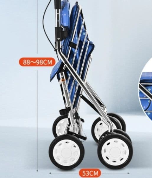 シルバーカー 折りたたみ式座面付きシルバーカー買い物手押し車