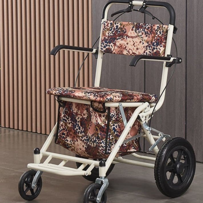 折りたたみ式座面付き収納シルバーカー