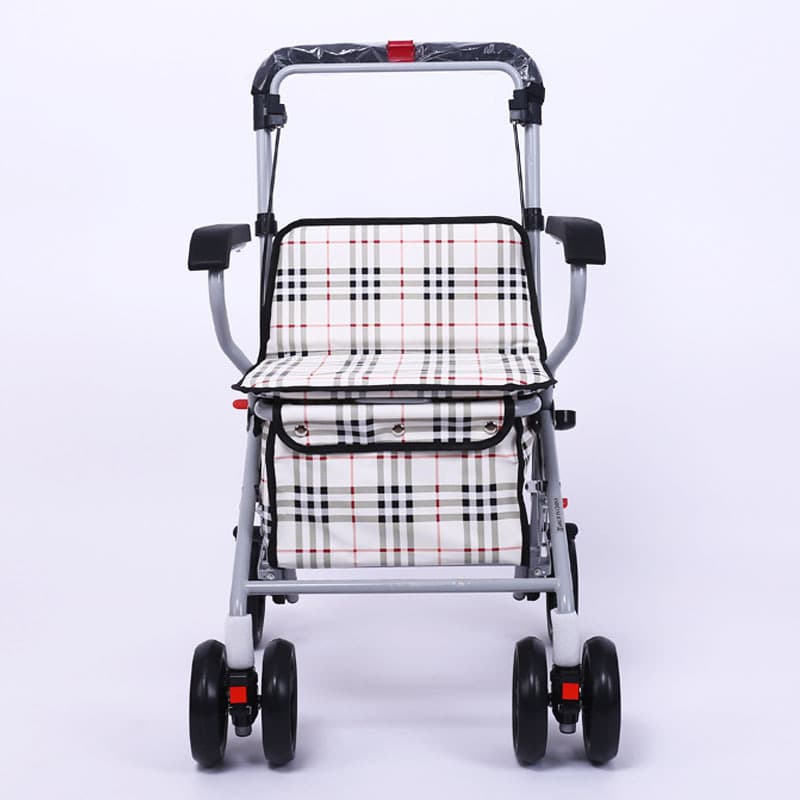 シルバーカー 座面付き折りたたみ式 軽量シルバーカー