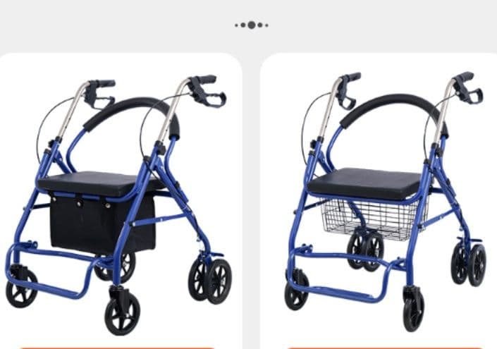 シルバーカー 座れる四輪歩行器折りたたみ式買い物対応